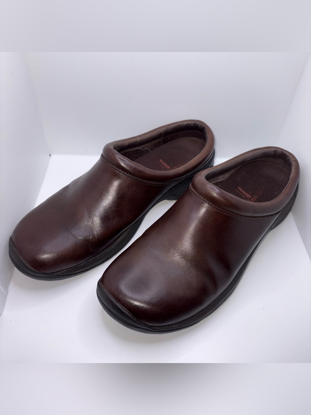 Merrell ENCORE NOVA Women Slip On Clogs Dark Brown Leather Sz 10 Comfort Support